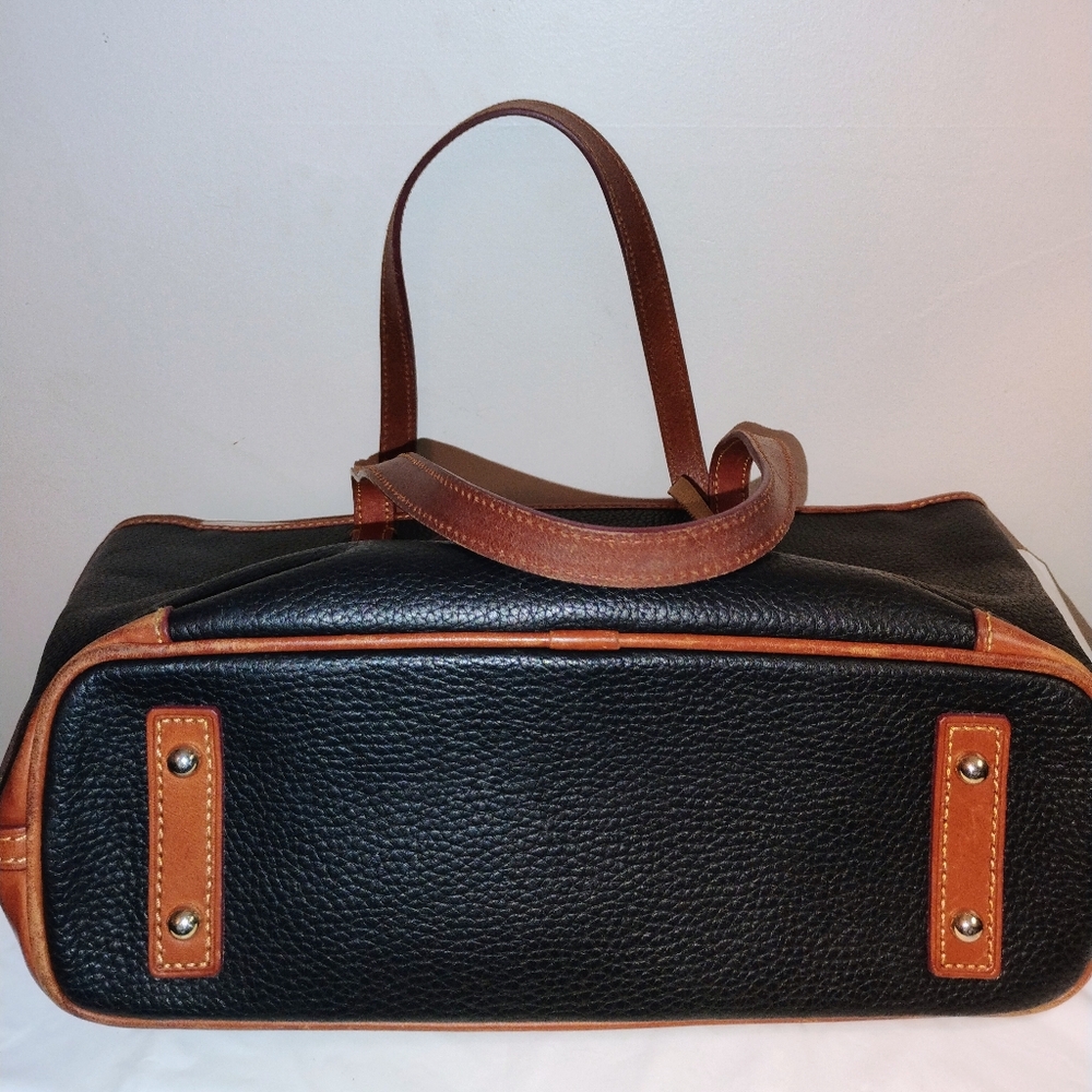 Dooney & Bourke Black and Brown Leather Shopper Tote - Picture 5 of 5